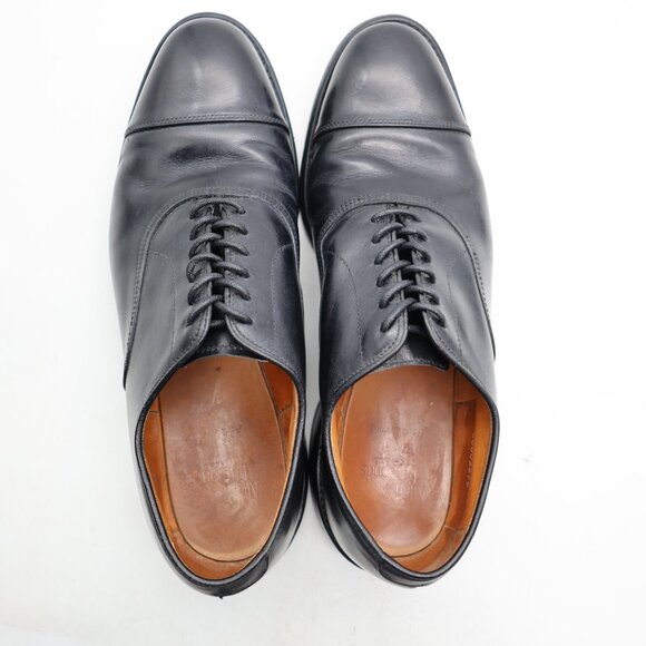 Allen Edmonds Park Avenue Men's 9.5 E Cap Toe Oxford Dress Black Leather USA - Picture 7 of 15